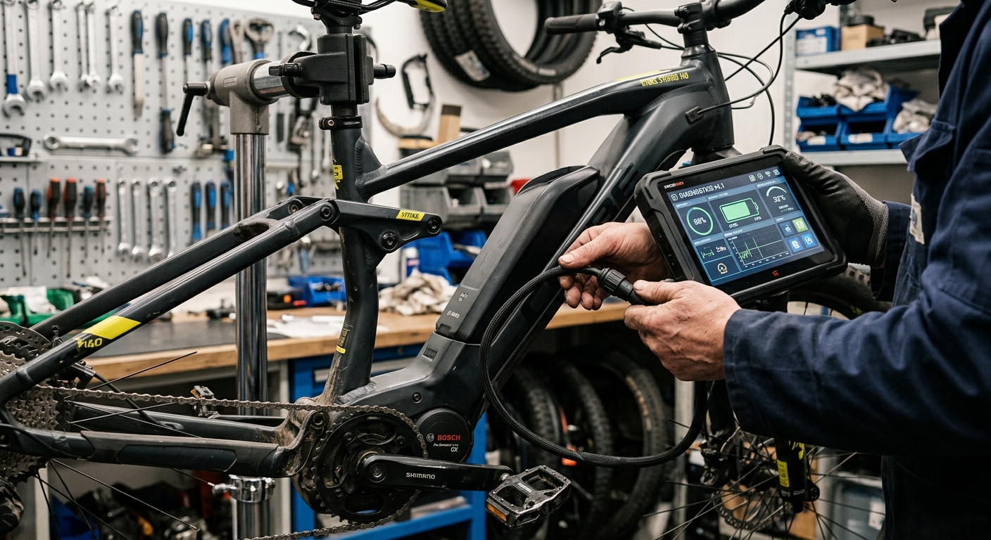 Diagnostic électronique de la batterie d'un vélo électrique