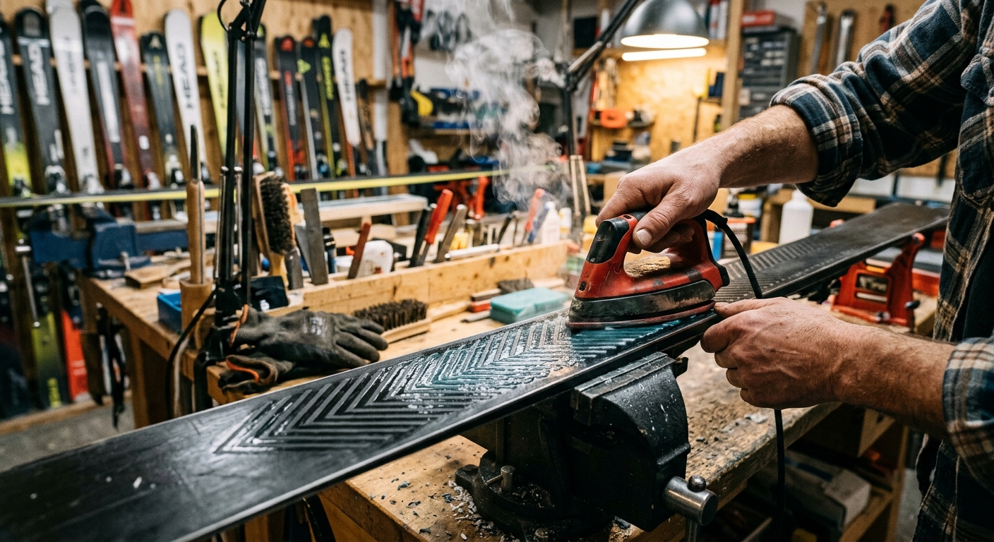 Fartage et structuration d'une semelle de ski